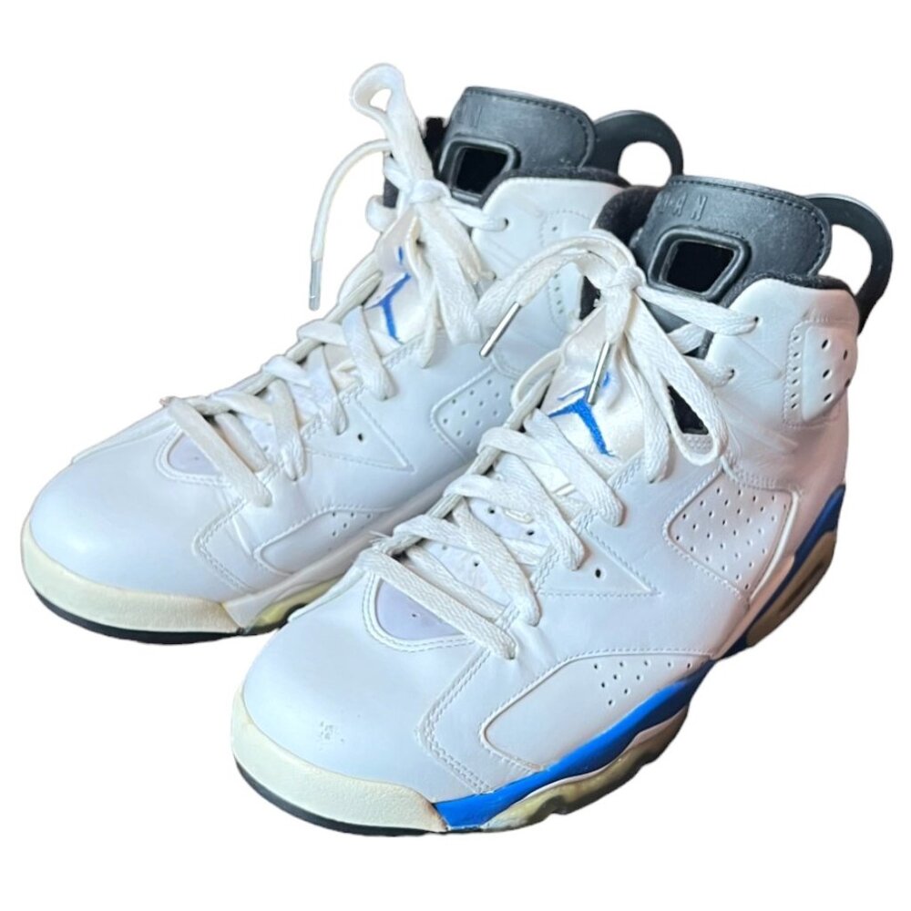 Men's Nike Air Jordan 6 Sport Blue High Top Sneakers, Size 9
